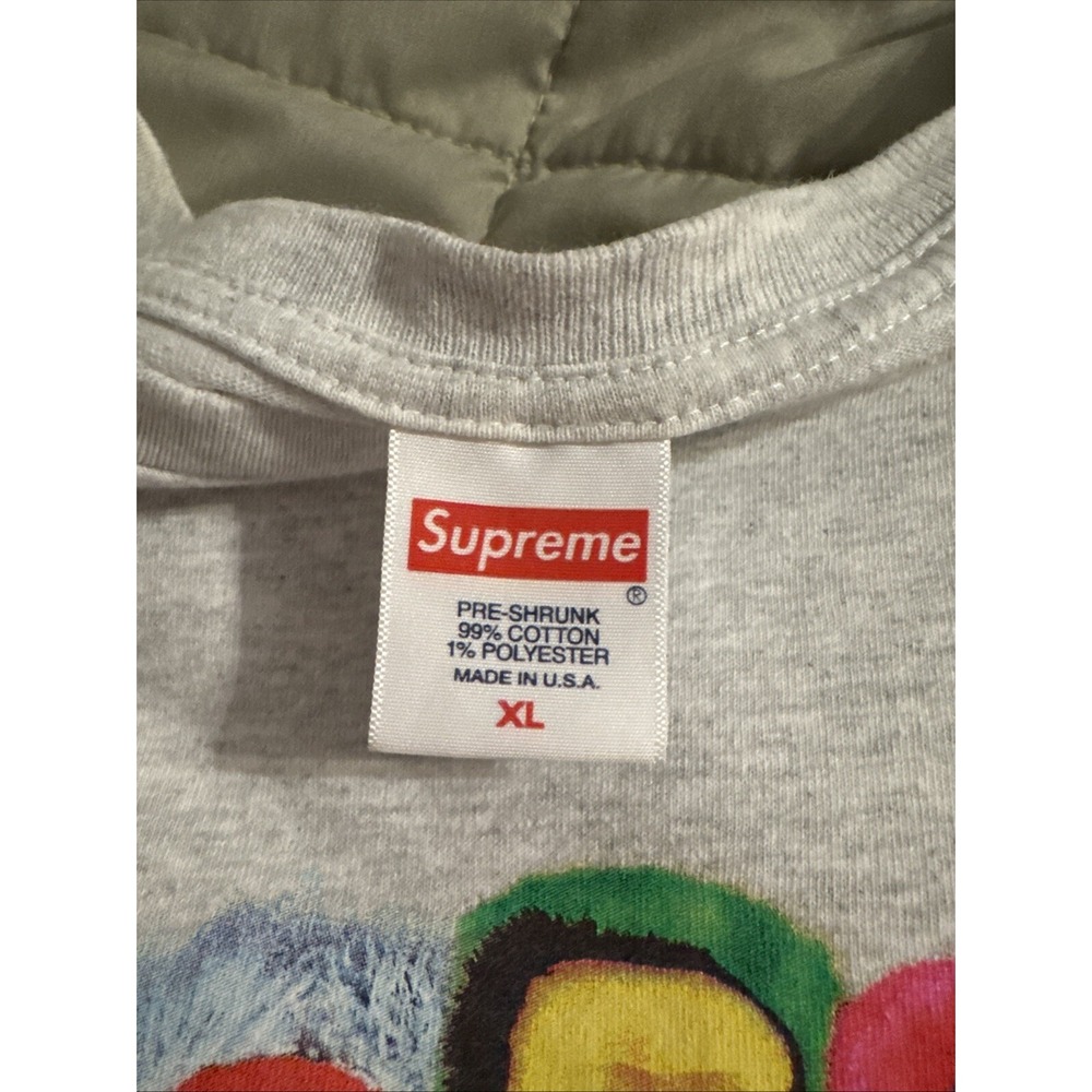 Supreme Pillows Tee Ash Grey Size Large FW19 gray - Picture 2 of 5